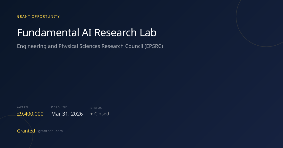 Fundamental AI Research Lab (2026) | Granted AI