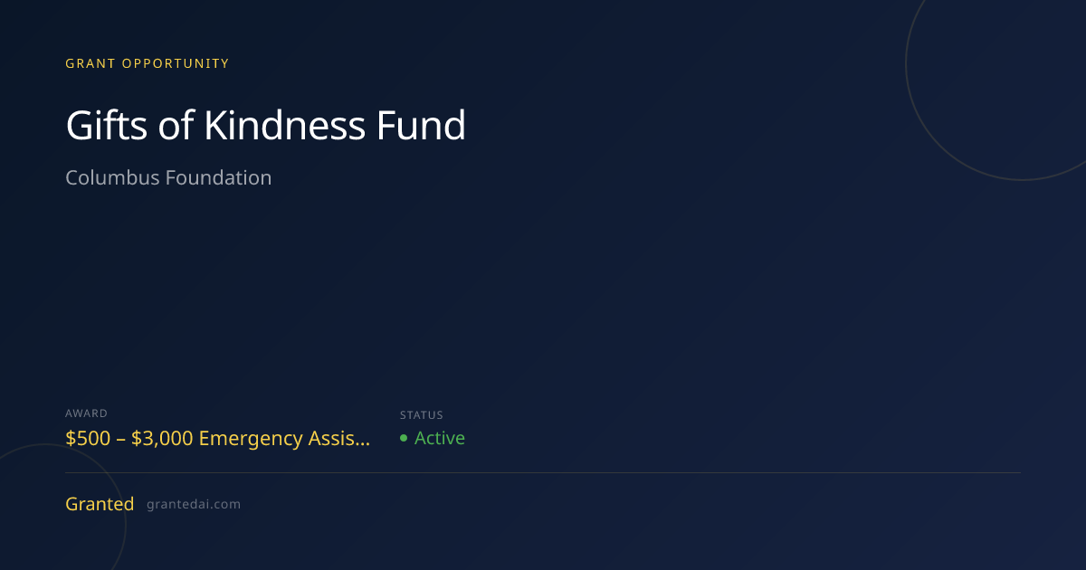Gifts of Kindness Fund (2026) | Granted AI
