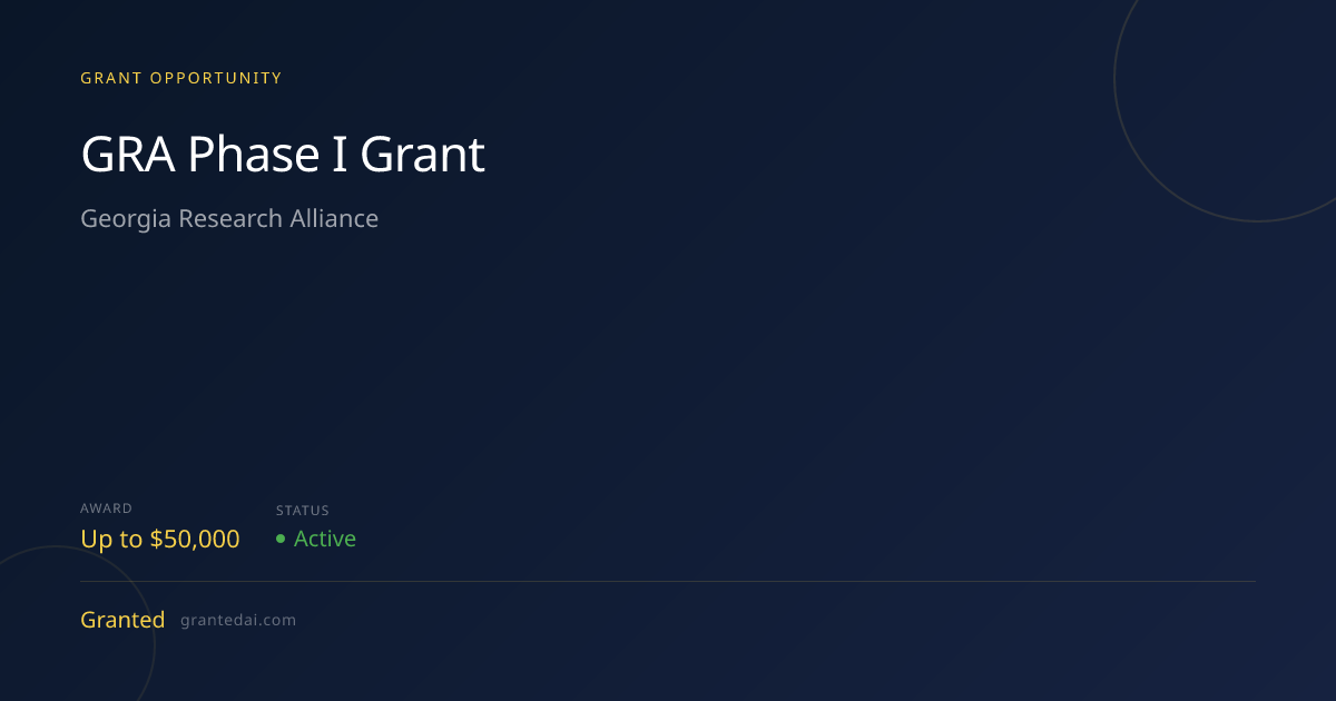 GRA Phase I Grant (2026) | Granted AI