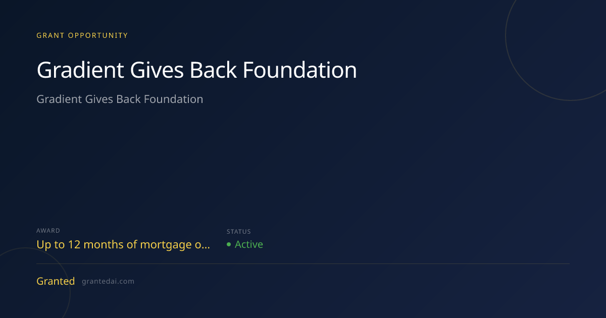 Gradient Gives Back Foundation (2026) | Granted AI