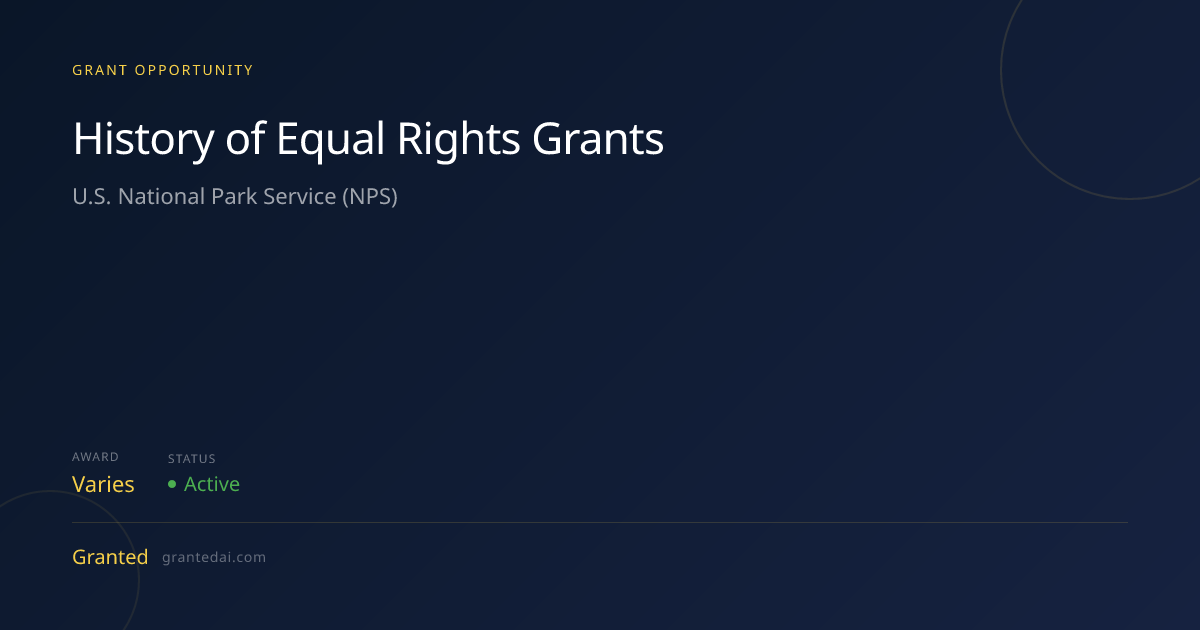 History of Equal Rights Grants (2026) | Granted AI