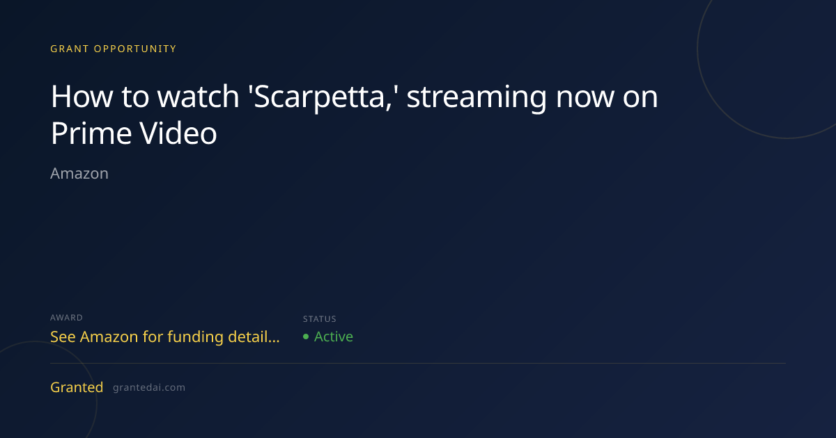 How to watch 'Scarpetta,' streaming now on Prime Video (2026) | Granted AI
