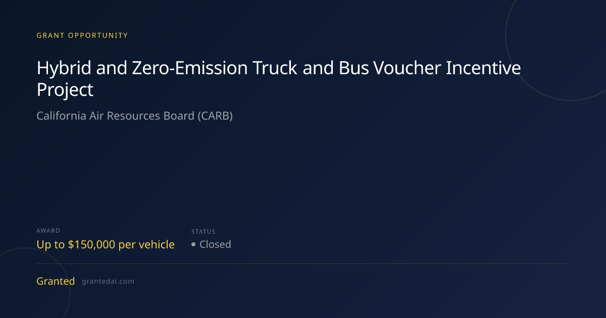 Hybrid and Zero-Emission Truck and Bus Voucher Incentive Project (2026 ...
