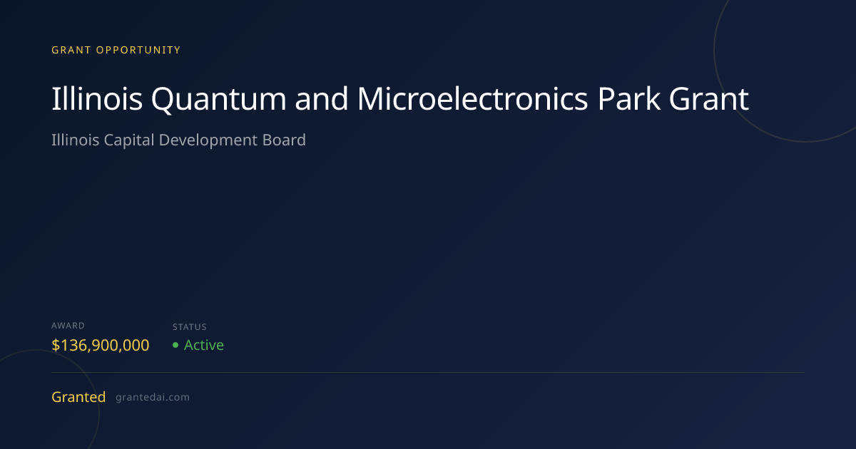 Illinois Quantum and Microelectronics Park Grant (2026) | Granted AI
