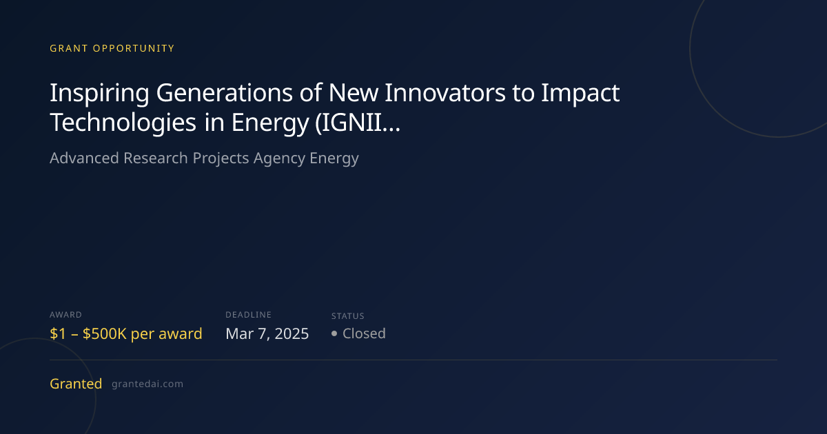 Inspiring Generations of New Innovators to Impact Technologies in ...