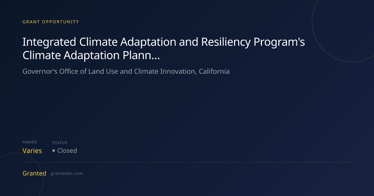 Integrated Climate Adaptation and Resiliency Program's Climate ...