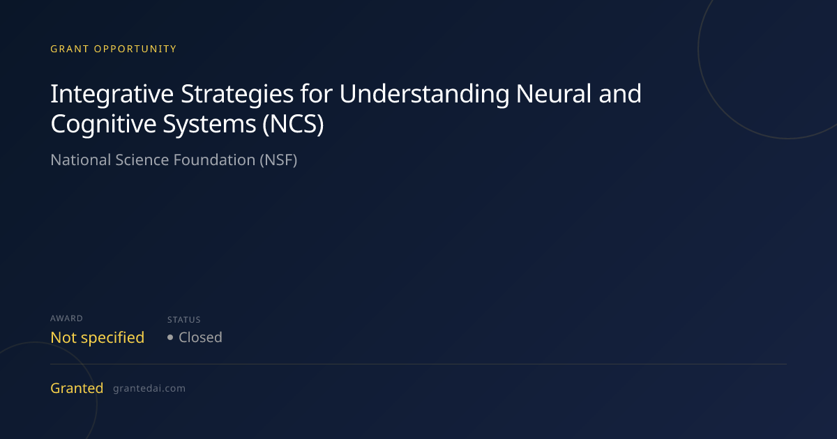 Integrative Strategies for Understanding Neural and Cognitive Systems ...