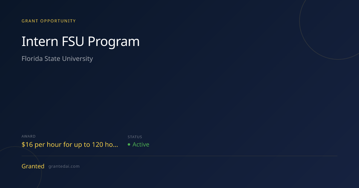 Intern FSU Program (2026) | Granted AI