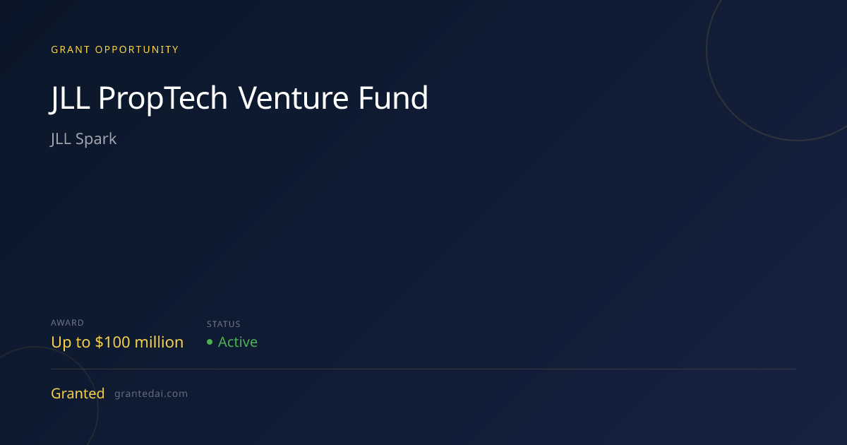 JLL PropTech Venture Fund (2026) | Granted AI