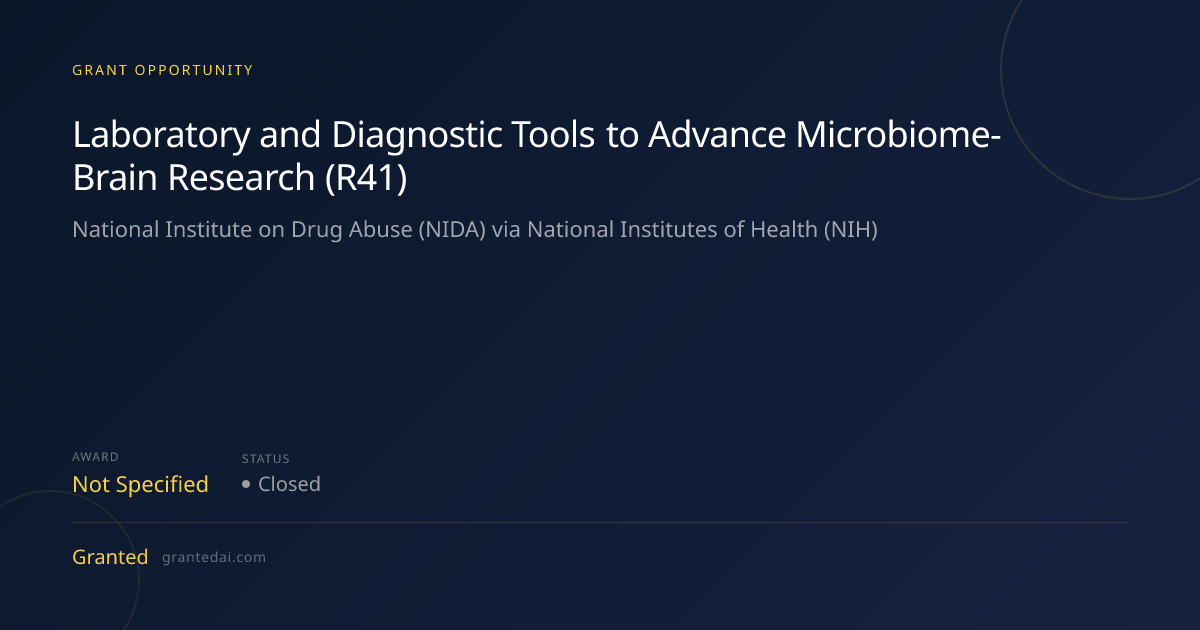 Laboratory and Diagnostic Tools to Advance Microbiome-Brain Research ...