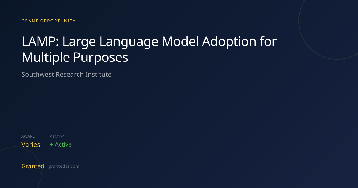 LAMP: Large Language Model Adoption for Multiple Purposes (2026 ...