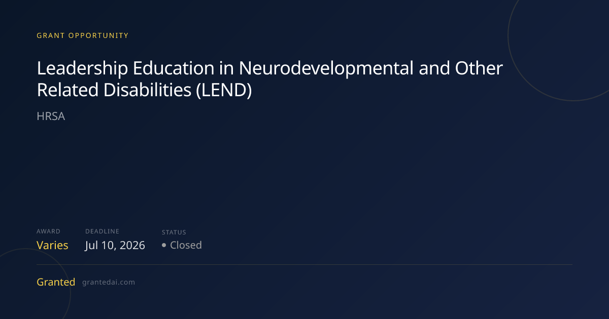 Leadership Education in Neurodevelopmental and Other Related ...