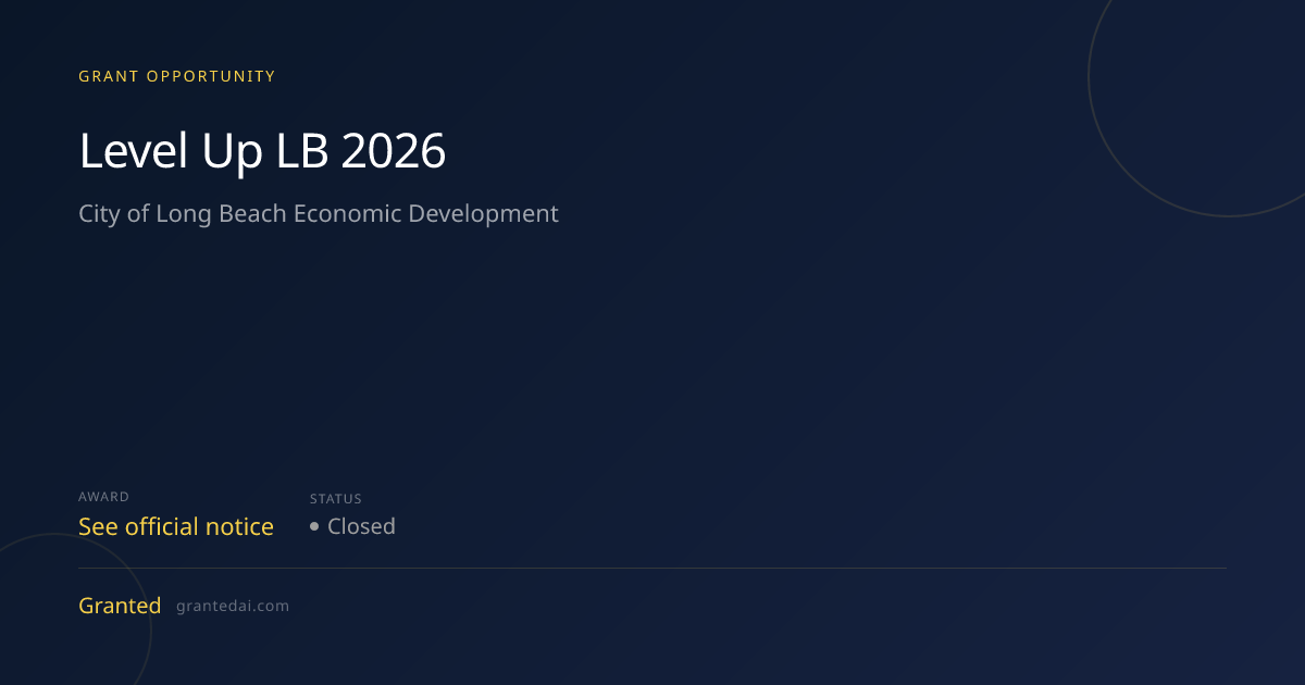 Level Up LB 2026 (2026) | Granted AI