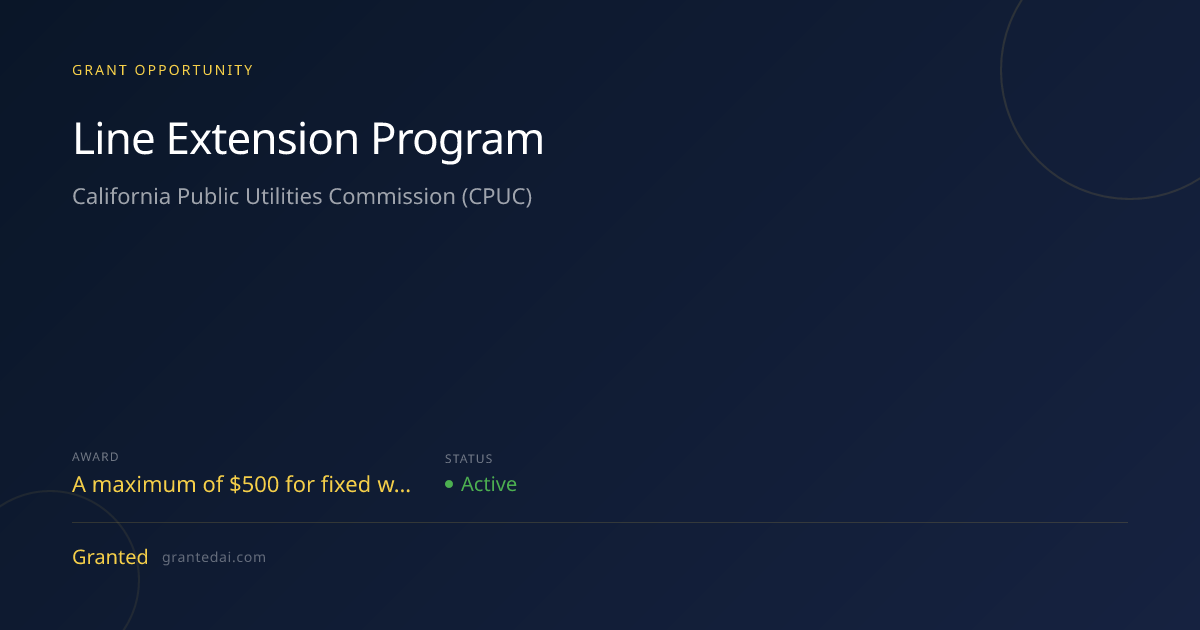 Line Extension Program (2026) | Granted AI