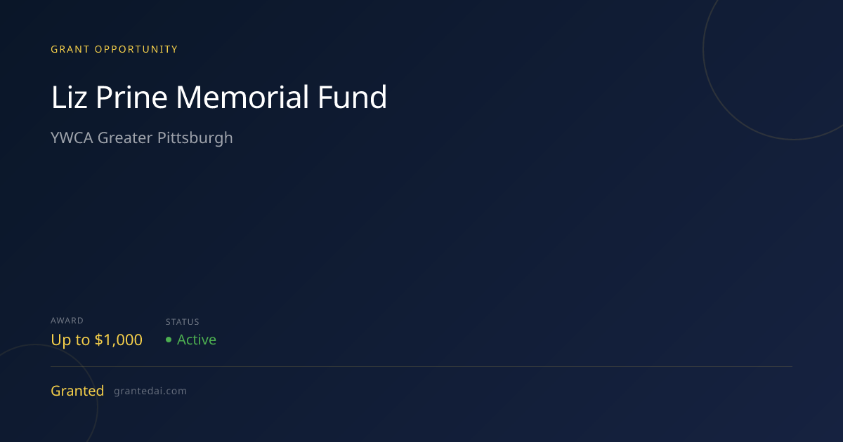 Liz Prine Memorial Fund (2026) | Granted AI