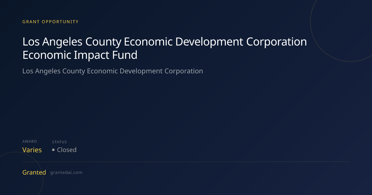 Los Angeles County Economic Development Corporation Economic Impact ...
