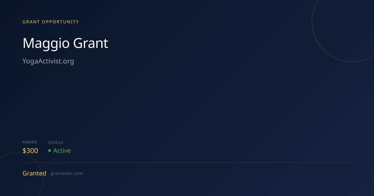 Maggio Grant (2026) | Granted AI