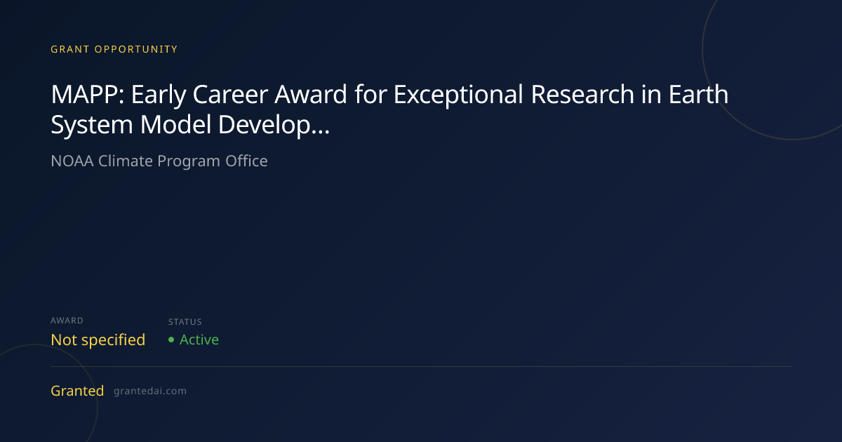 MAPP – Early Career Award for Exceptional Research in Earth System ...