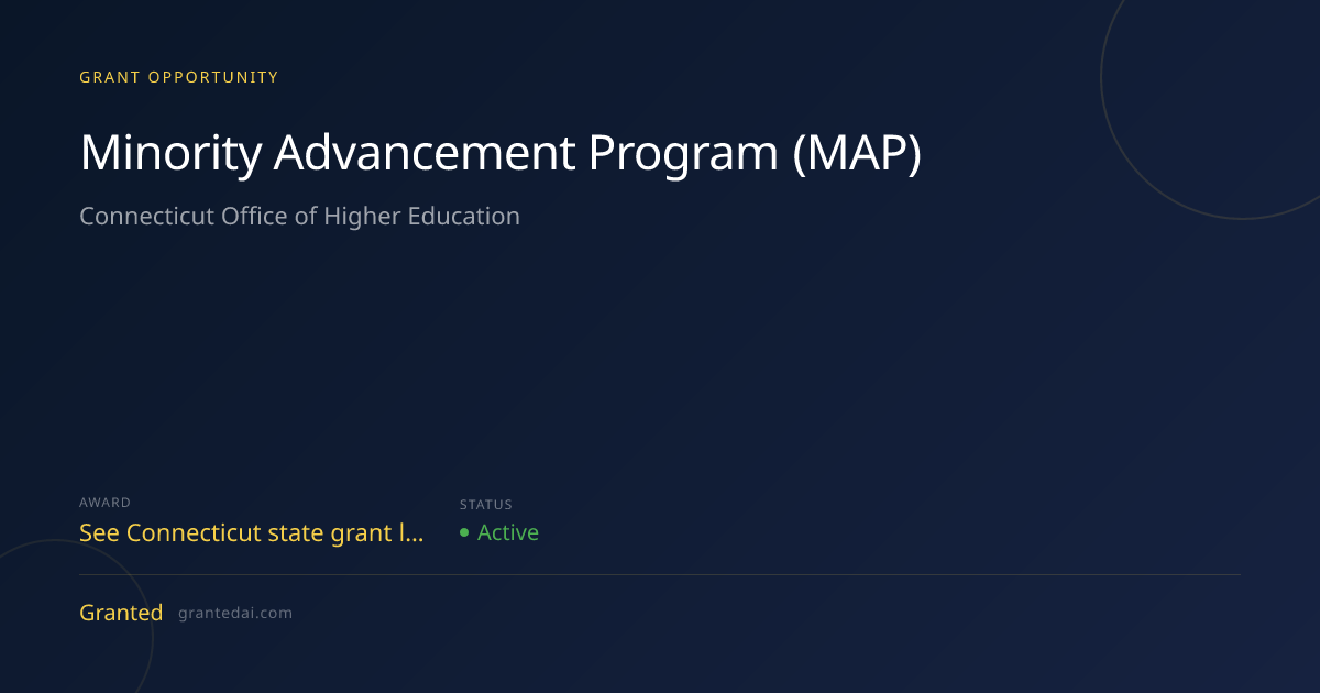 Minority Advancement Program (MAP) (2026) | Granted AI