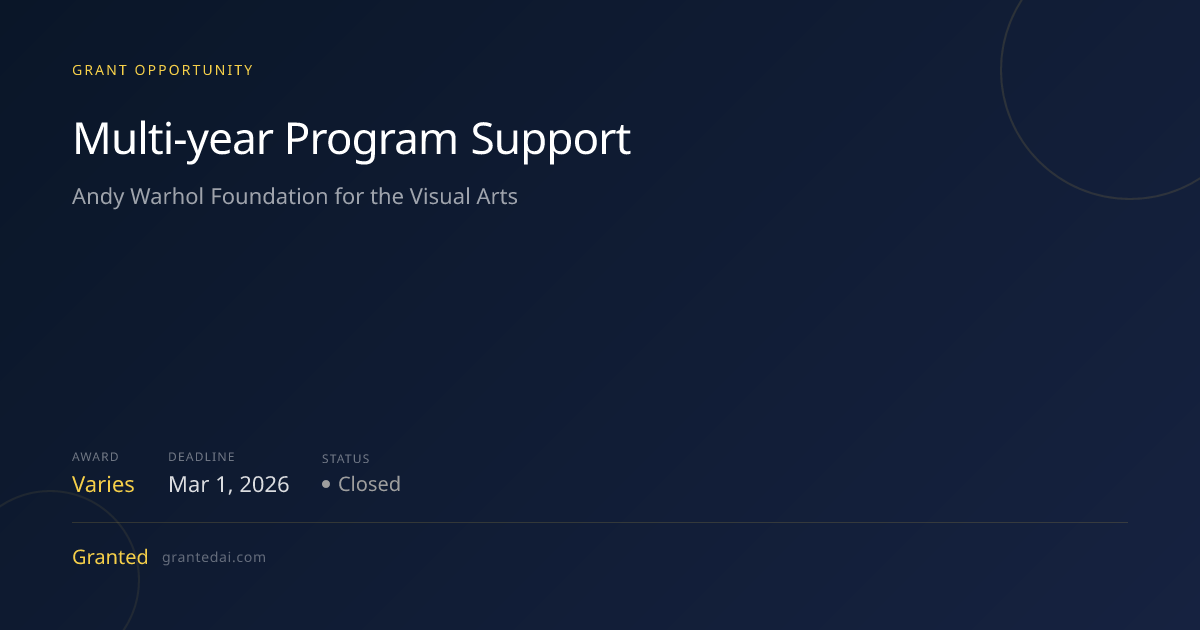 Multi-year Program Support (2026) | Granted AI