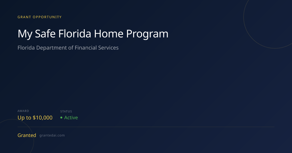 My Safe Florida Home Program (2026) | Granted AI