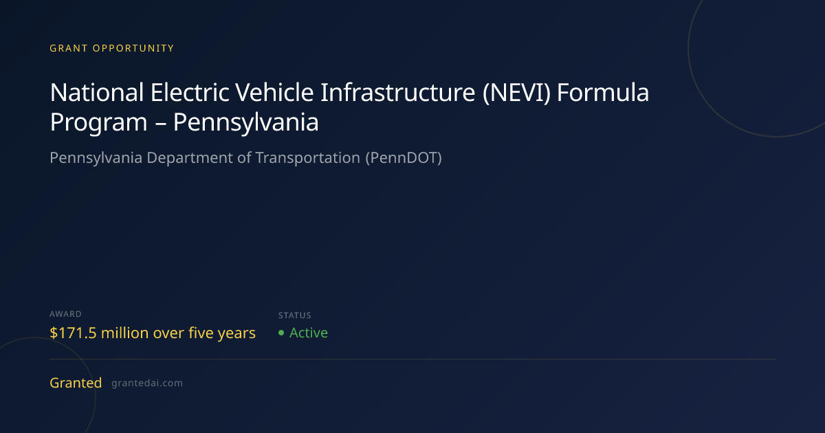 National Electric Vehicle Infrastructure (NEVI) Formula Program ...