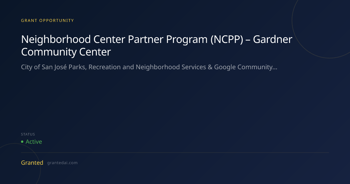 Neighborhood Center Partner Program (NCPP) – Gardner Community Center ...
