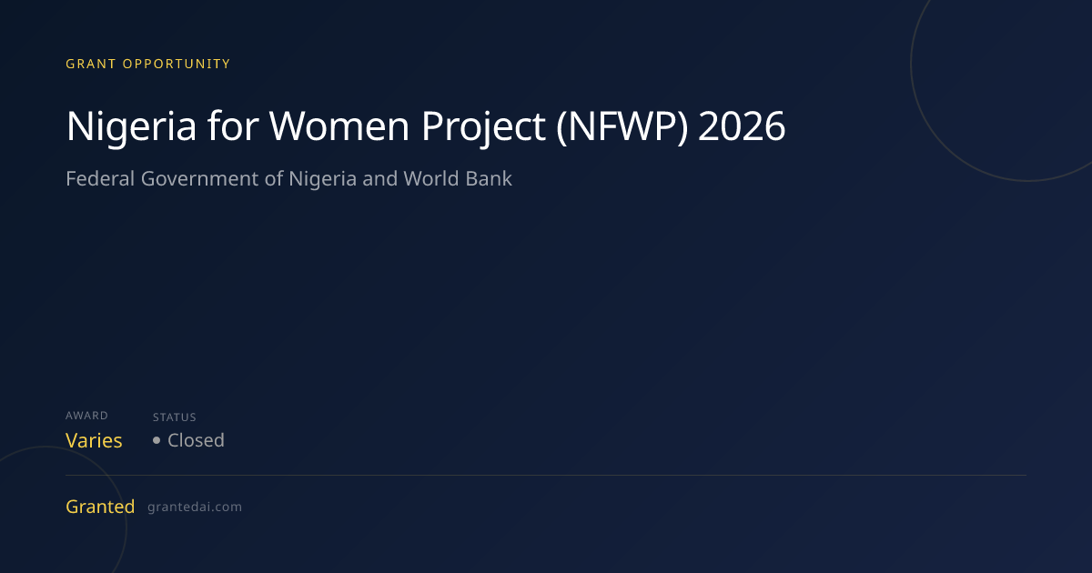 Nigeria for Women Project (NFWP) 2026 (2026) | Granted AI