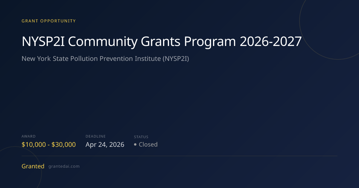 NYSP2I Community Grants Program 2026-2027 (2026) | Granted AI