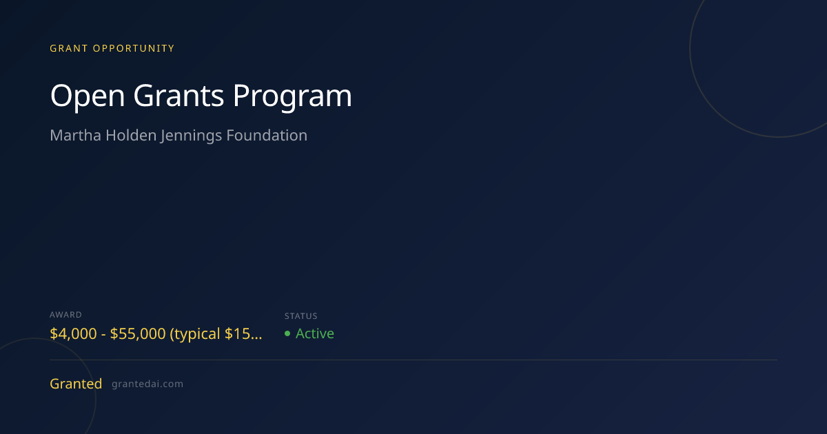 Open Grants Program (2026) | Granted AI
