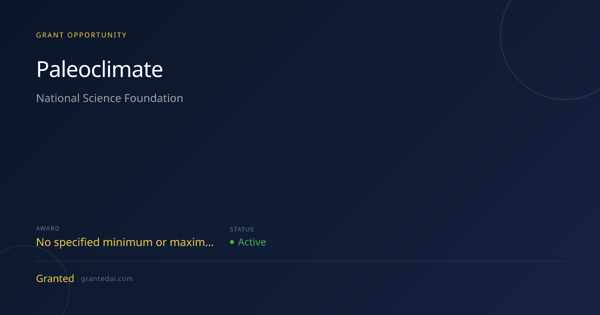 Paleoclimate (2026) | Granted AI