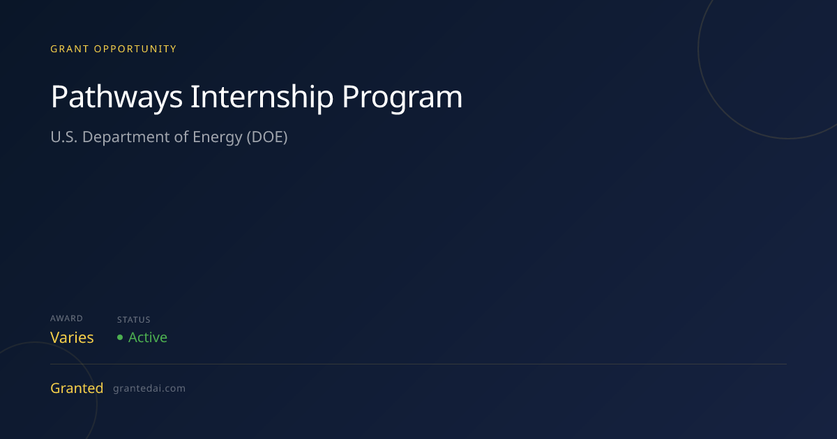Pathways Internship Program (2026) | Granted AI