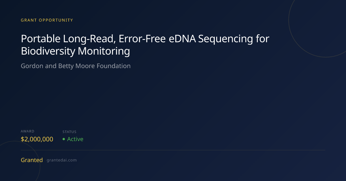 Portable Long-Read, Error-Free eDNA Sequencing for Biodiversity ...