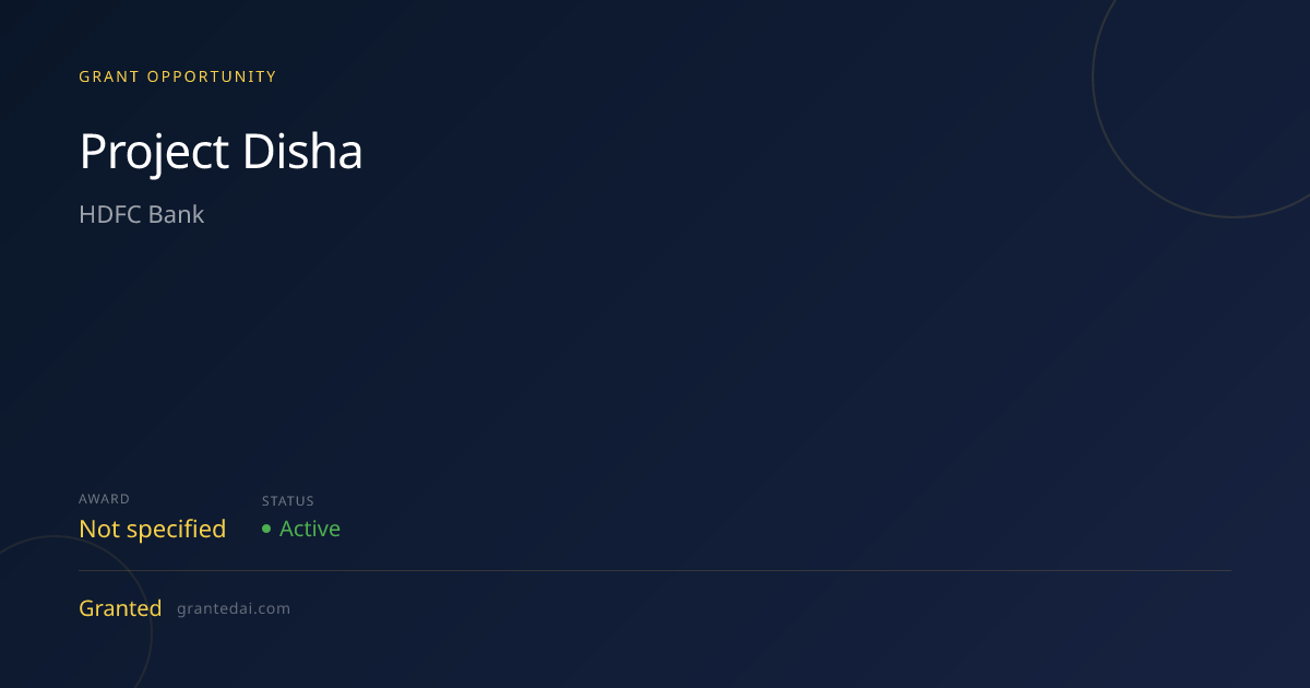 Project Disha (2026) | Granted AI
