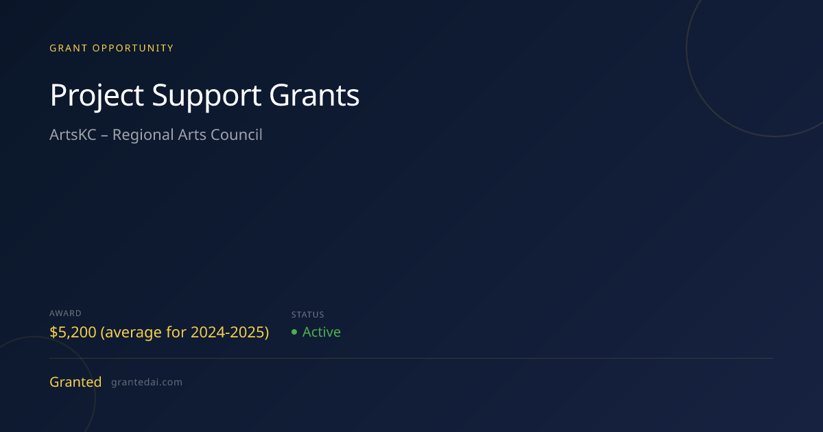 Project Support Grants (2026) | Granted AI