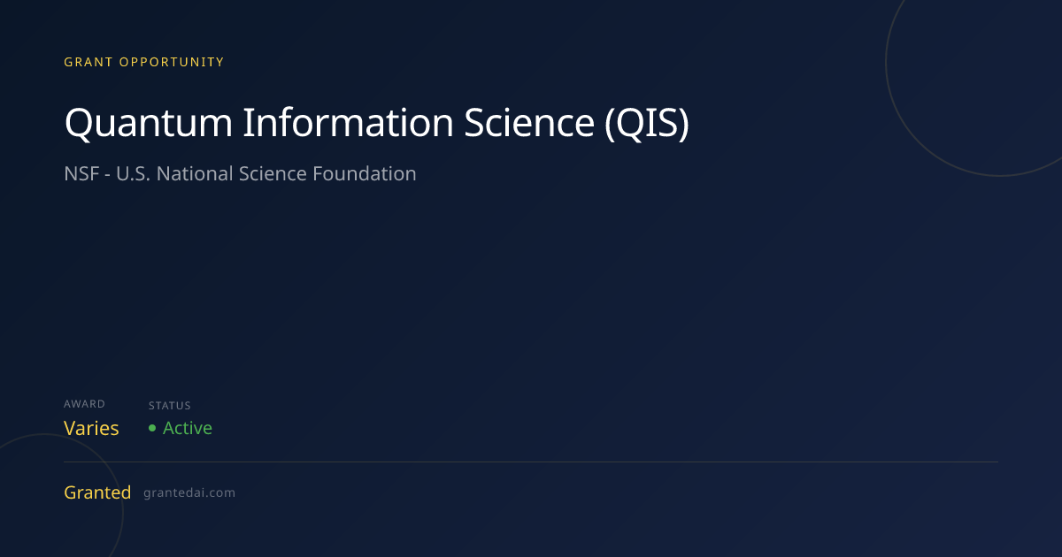 Quantum Information Science (QIS) (2026) | Granted AI