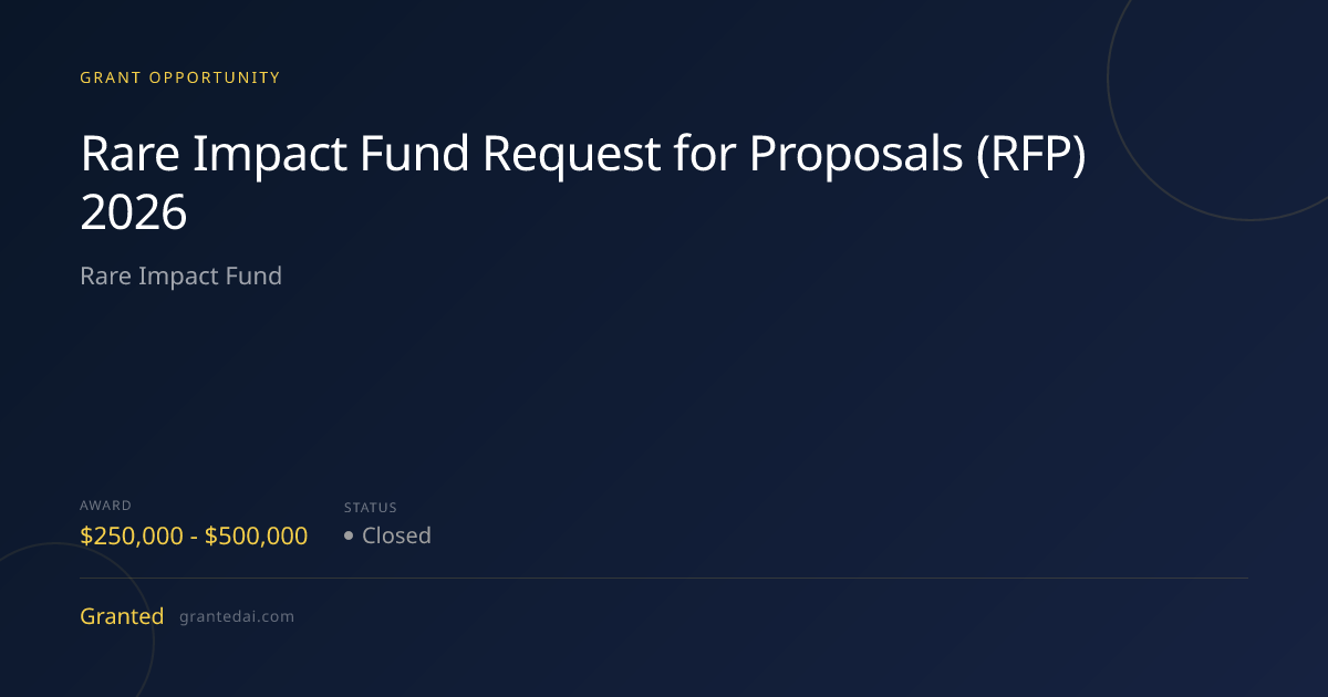 Rare Impact Fund Request For Proposals RFP 2026 2026 Granted AI Opengraph Image 30klqf