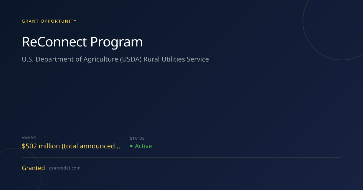 ReConnect Program (2026) | Granted AI