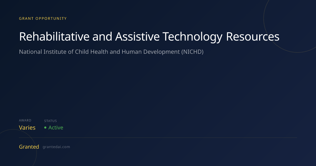 Rehabilitative and Assistive Technology Resources (2026) | Granted AI