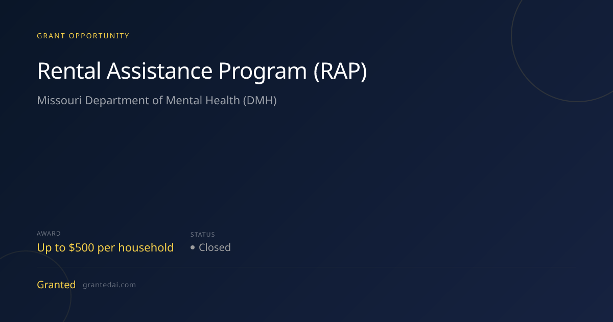 Rental Assistance Program (RAP) (2026) | Granted AI