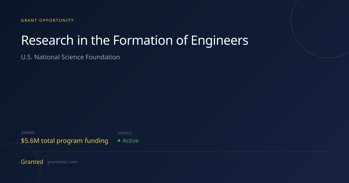 Research in the Formation of Engineers (2026) | Granted AI