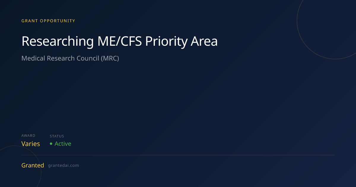 Researching ME/CFS Priority Area (2026) | Granted AI
