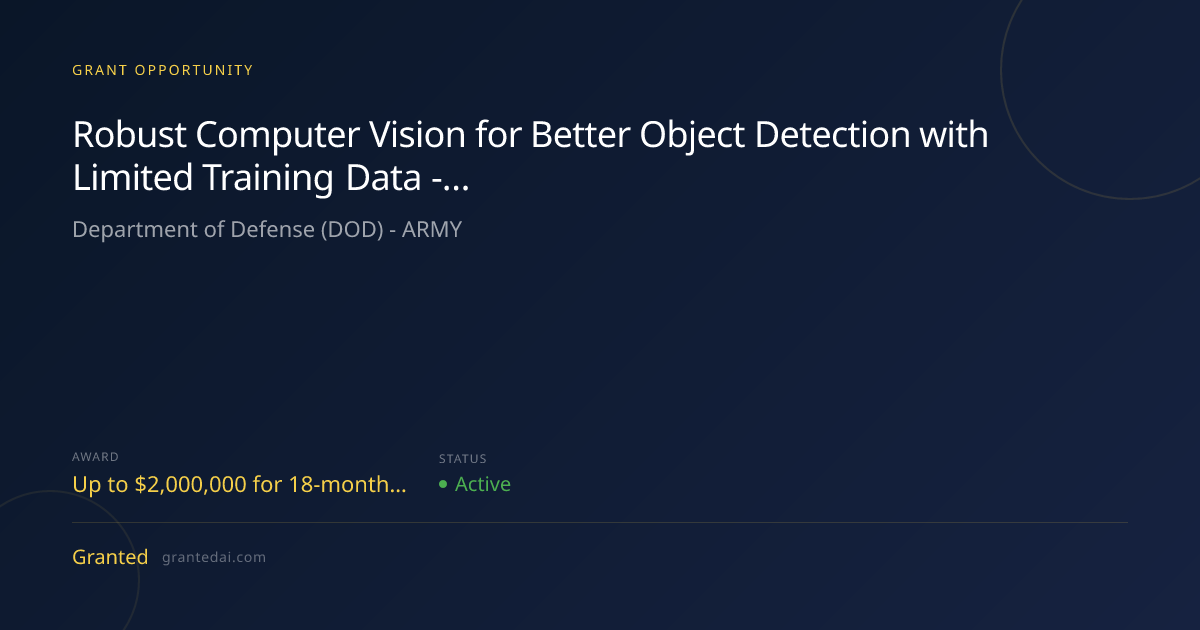 Robust Computer Vision for Better Object Detection with Limited ...