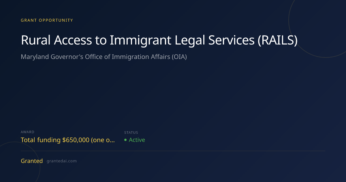 Rural Access to Immigrant Legal Services (RAILS) (2026) | Granted AI