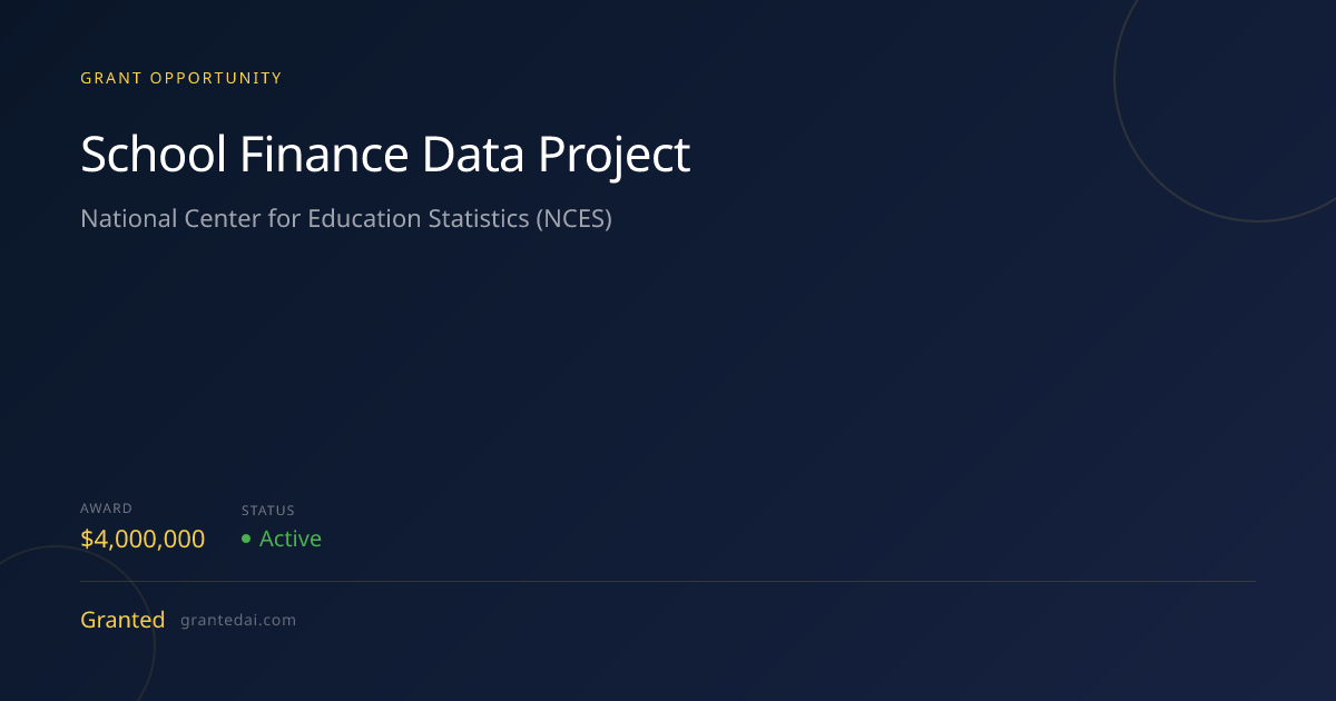 School Finance Data Project (2026) | Granted AI