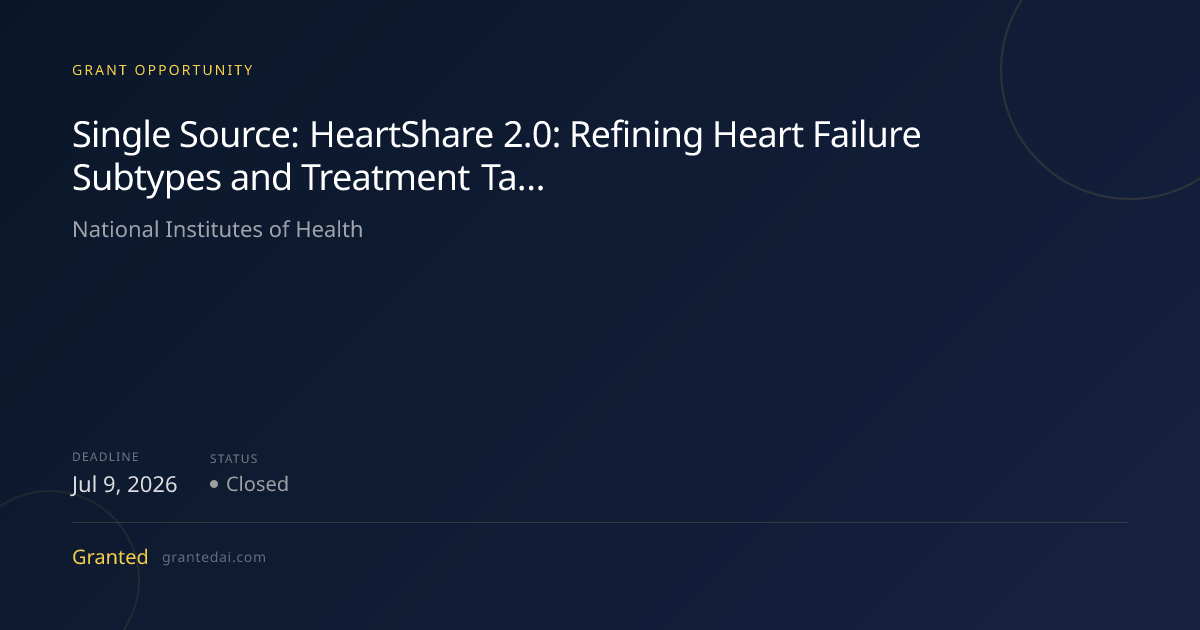 Single Source: HeartShare 2.0: Refining Heart Failure Subtypes and ...