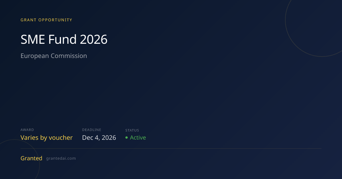 SME Fund 2026 (2026) | Granted AI