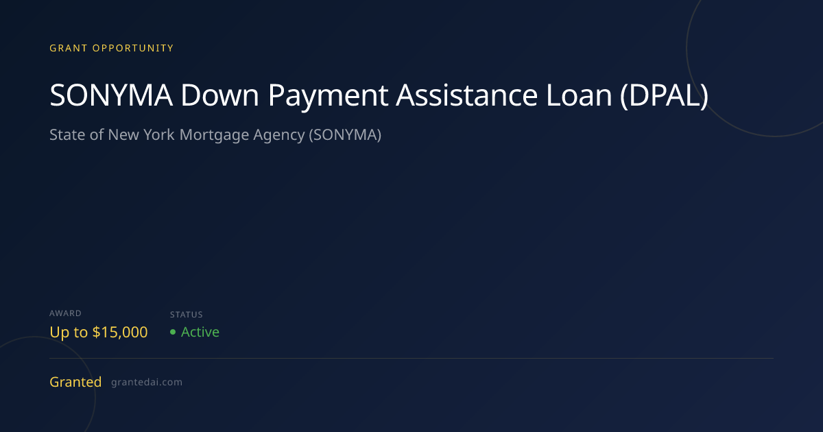 SONYMA Down Payment Assistance Loan (DPAL) (2026) | Granted AI