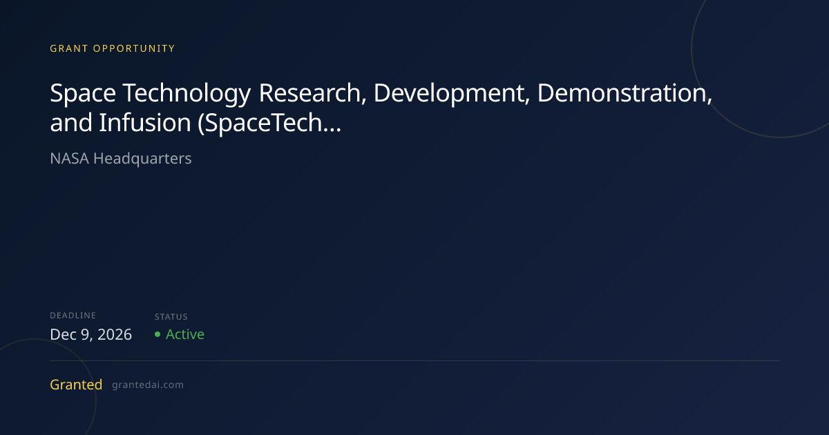 Space Technology Research, Development, Demonstration, and Infusion ...