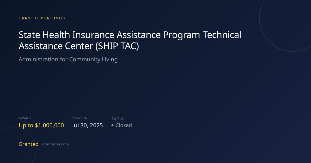 State Health Insurance Assistance Program Technical Assistance Center ...